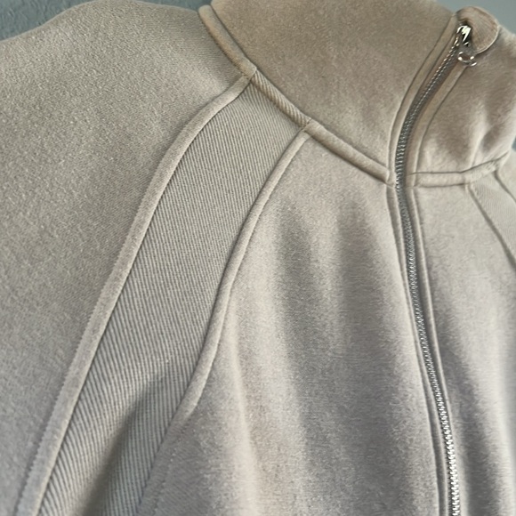 Danskin Cozy 1/2 Zip Pullover Tan - Picture 4 of 6